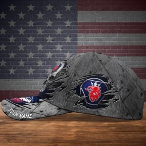 Personalized Scania Skull Wings Custom Cap