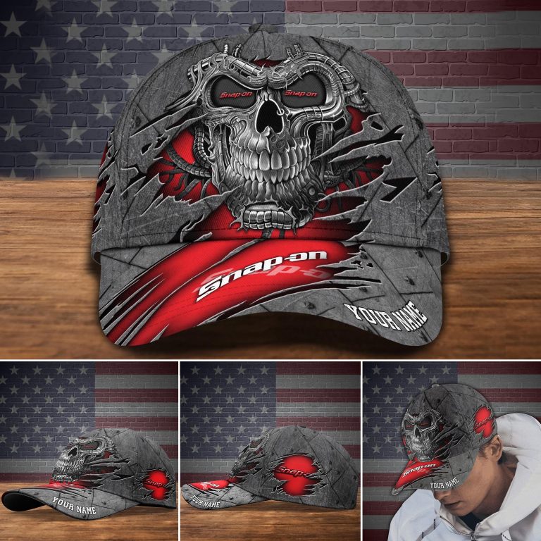 Personalized-Snap-On-Skull-Red-Custom-Cap-1