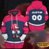 Personalized Sonic The Hedgehog Knuckles Sport 3D Hoodie T Shirt Apparel