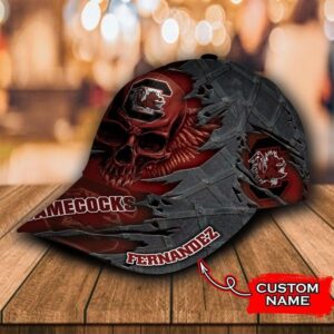 Personalized South Carolina Gamecocks 3D Skull Cap Hat
