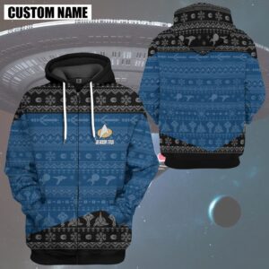 Personalized Star Trek The Next Generation 1987 Blue 3D Shirt Hoodie