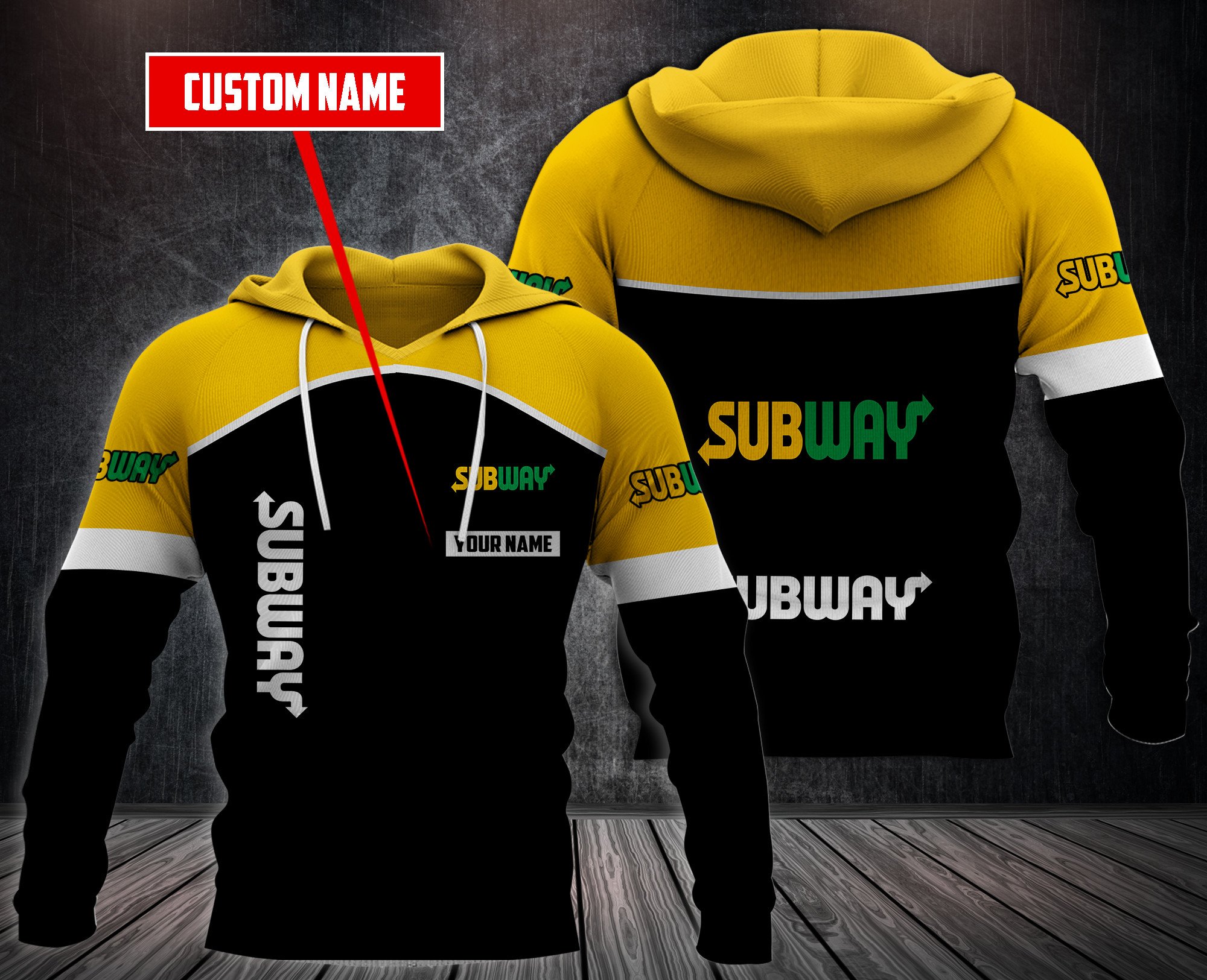 Personalized Subway Custom 3D Fleece Hoodie Hoodie Personalized Subway Custom 3D Fleece Hoodie Hoodie