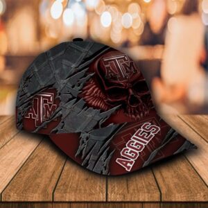 Personalized Texas AM Aggies Skull Custom Cap