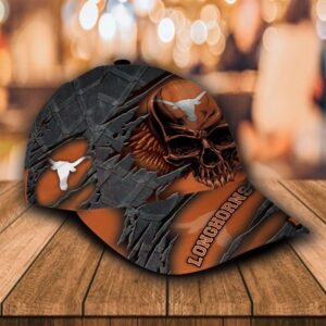 Personalized Texas Longhorns Skull Custom Cap