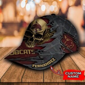 Personalized Texas State Bobcats Skull Custom Cap