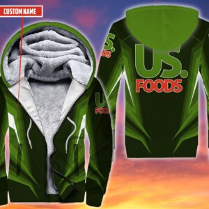 Personalized Us Foods Green Custom 3D Fleece Hoodie Hoodie