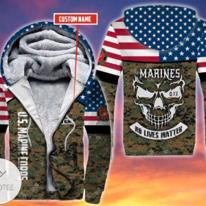 Personalized Usmc Fleece Hoodie