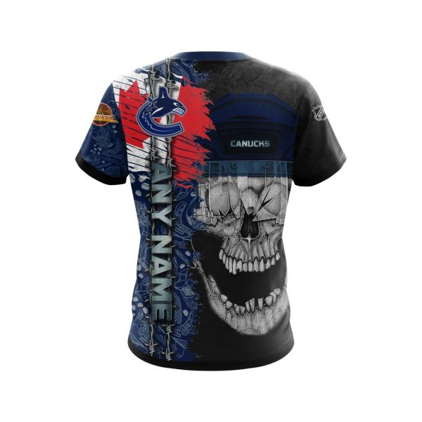 Personalized Vancouver Canucks Skull Concept 3D Shirt Hoodie Personalized Vancouver Canucks Skull Concept 3D Shirt Hoodie