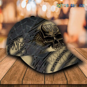Personalized Wake Forest Demon Deacons 3D Skull Cap Hat