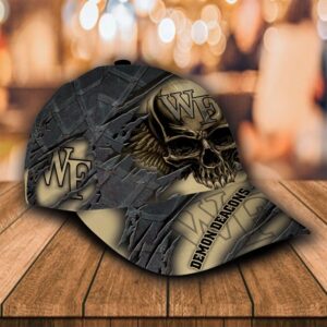 Personalized Wake Forest Demon Deacons Skull Custom Cap