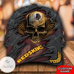 Personalized Washington Redskins Nfl Skull Hat Cap