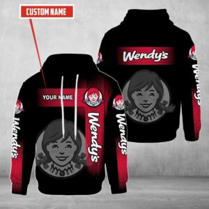 Personalized WendyS Black Custom All Over Print 3D Hoodie
