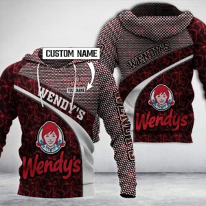 Personalized WendyS Red White Custom All Over Print 3D Hoodie