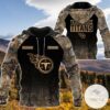 Personalized Your Name Hunting Camo Style Tennessee Titans Full Print Hoodie