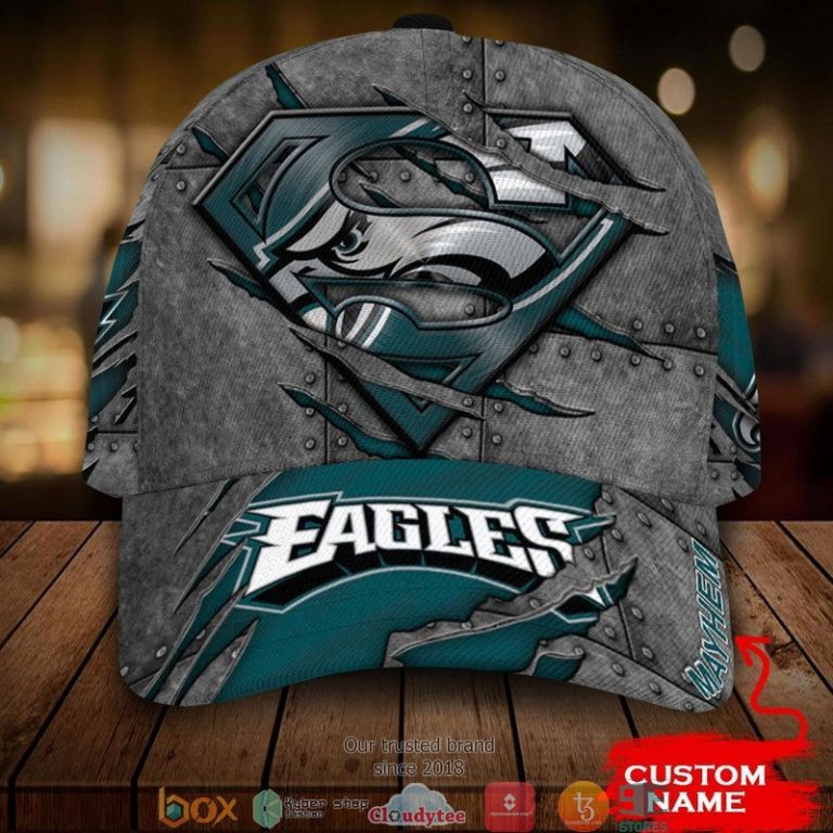 Philadelphia-Eagles-Nfl-Superman-Custom-Name-Cap-1