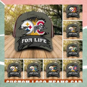 Pittsburgh Steelers And Custom Logo Sport Teams For Life Cap