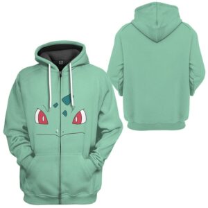 Pokemon Bulbasaur Cosplay 3D Hoodie T Shirt Apparel