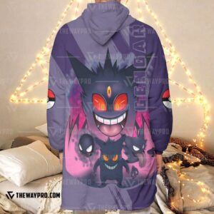 Pokemon Gengar Fleece Hoodie Blanket