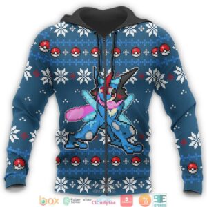 Pokemon Greninja Xmas 3D Shirt Hoodie