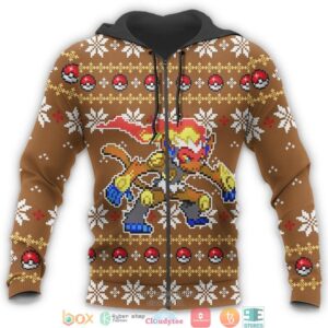 Pokemon Infernape Xmas 3D Shirt Hoodie