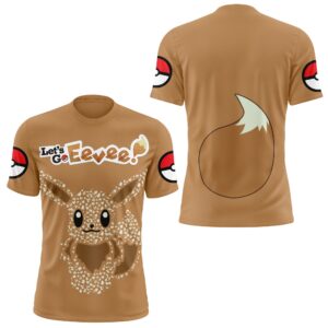 Pokemon LetS Go Eevee 3D Shirt Hoodie