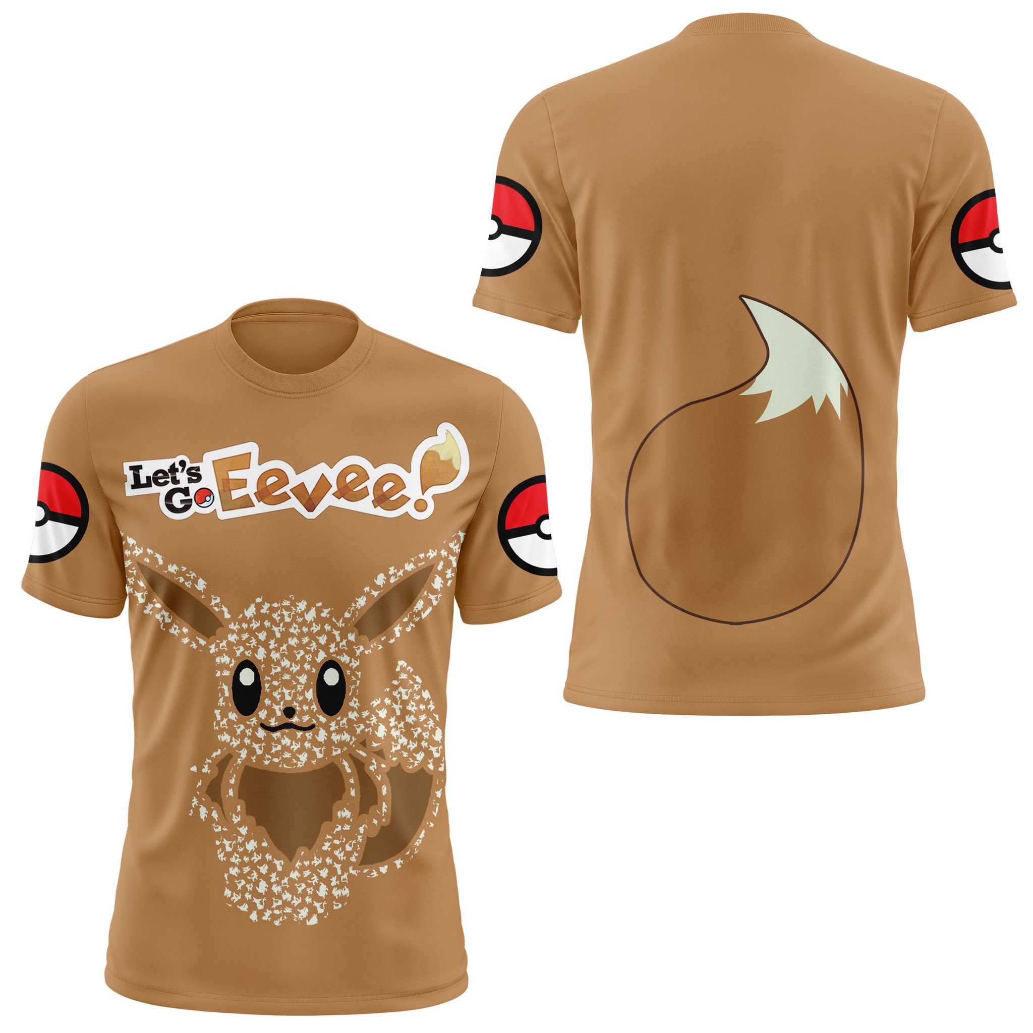Pokemon LetS Go Eevee 3D Shirt Hoodie Pokemon LetS Go Eevee 3D Shirt Hoodie