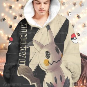 Pokemon Mimikyu Fleece Hoodie Blanket