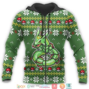Pokemon Rayquaza Xmas 3D Shirt Hoodie