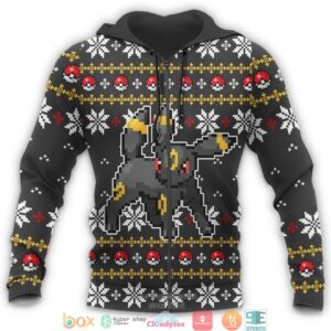 Pokemon Umbreon Xmas 3D Shirt Hoodie