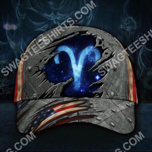 Ram Zodiac America Flag All Over Printed Classic Cap