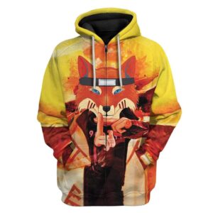 Red Fox Tranformation 3D Hoodie Zip Hoodie