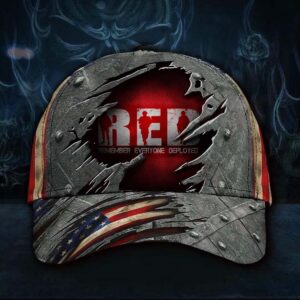 Red Remember Everyone Deployed 3D Cap