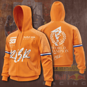 Redbull Racing F1 World Champion Max Verstappen Orange 3D Shirt Hoodie
