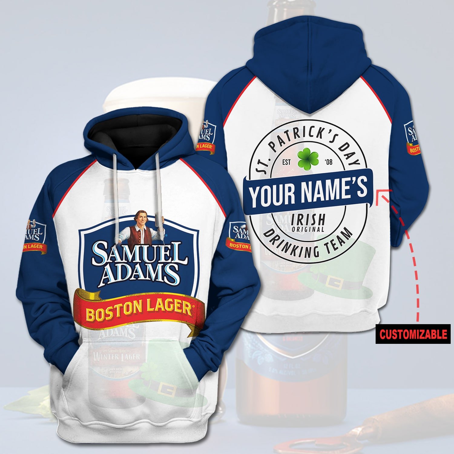 Samuel Adams Boston Lager 3D Hoodie Samuel Adams Boston Lager 3D Hoodie