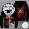 San Francisco 49Ers Lava Skull Zipper Fleece Hoodie