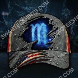 Scorpion Zodiac America Flag All Over Printed Classic Cap