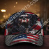 Scream Skull And America Flag All Over Printed Classic Cap