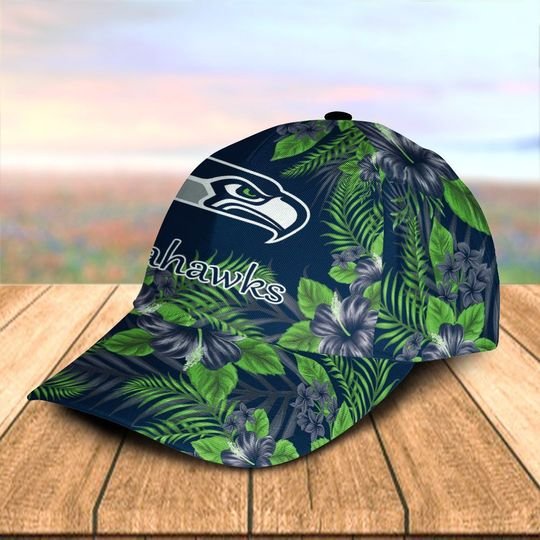 Seattle Seahawks Tropical Flower Classic Cap Seattle Seahawks Tropical Flower Classic Cap