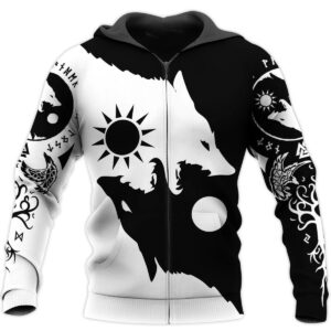 Skoll And Hati 3D All Over Printed Hoodie