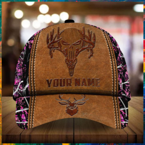 Skull Deer Hunting Custom Personalized Name Cap