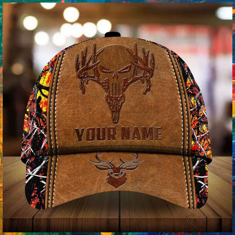 Skull Deer Hunting Custom Personalized Name Cap 7 Skull Deer Hunting Custom Personalized Name Cap 7
