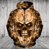 Skull Louis Vuitton Hoodie Zip Hoodie