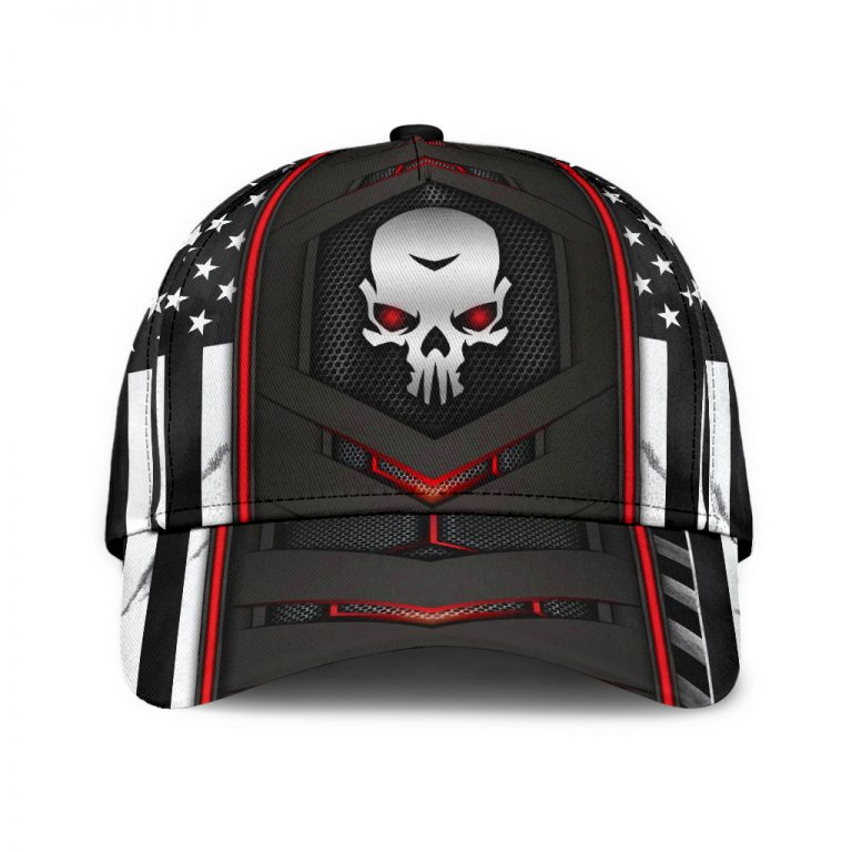 Skull-Red-Flag-Carbon-Cap-Hat-1