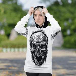 Skull Vegvisir Viking Axe Tree Of Life 3D Shirt Hoodie