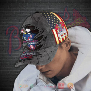 Snoopy Atlanta Braves World Series Champions 2021 Personalized Sport Cap