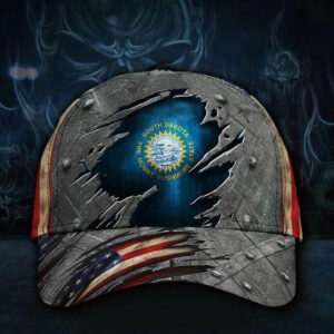 South Dakota State American Flag Cap