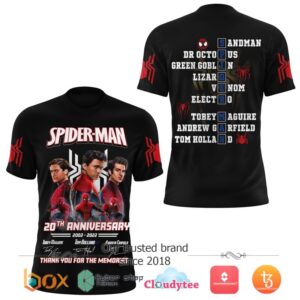 Spider Man 20Th Anniversary 3D Hoodie Shirt