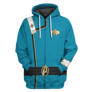 Star Trek Ii Vi Wrath Of Khan Starfleet Kirk Spock Blue 3D Hoodie Shirt
