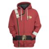 Star Trek Ii Vi Wrath Of Khan Starfleet Kirk Spock Red 3D Hoodie Shirt