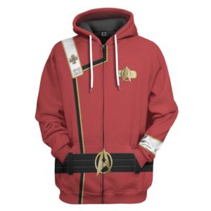 Star Trek Ii Vi Wrath Of Khan Starfleet Kirk Spock Red 3D Hoodie Shirt
